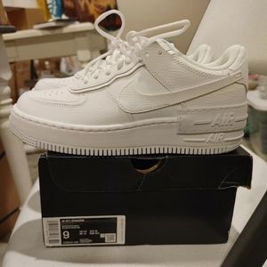 Nike Air Force 1 Shadow Triple White in Women's Size 9